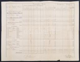 1885 Az udvari vadászatok alkalmával kilőtt vadak kimutatása, személyek és kastélyok szerinti bontás...