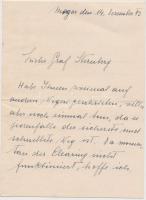 1943 Theresa Taxis hercegnő saját kézzel írt levele Sternberg grófnak / Autograph letter of Theresa Taxis