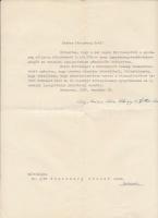 1939 Rajner Fülöp herceg saját kézzel aláírt levele Sternberg grófnak / Autograph letter of Philip Rayner
