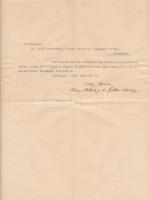 1940 Rajner Fülöp herceg saját kézzel aláírt levele Sternberg grófnak / Autograph letter of Philip Rayner