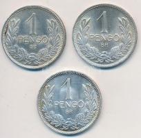 1937,1938,1939. 1P Ag (3x) T:1-,2