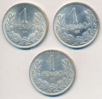 1937,1938,1939. 1P Ag (3x) T:1-,2