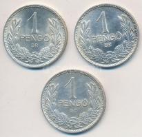 1937,1938,1939. 1P Ag (3x) T:1-,2