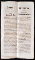 1853 Pest, Ferdinánd Miksa főherceg által a Ferenc József elleni merénylet kapcsán kiadott felhívás, templomépítés céljából