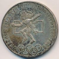 Mexikó 1968. 25P Ag "Olimpia" T:2 oxidáció Mexico 1968. 25 Pesos Ag "Olympics" C:XF oxidation Krause KM#479.1