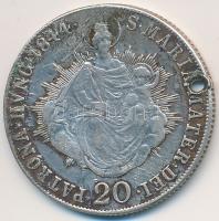 1844B 20Kr Ag "V. Ferdinánd" T:2- ly.,ph., lapkahiba
Huszár 2081., Unger III.:1419