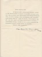 1938 Sternberg gróf fizetésemeléséről rendelkező levelek, egyik Rajner Fülöp Szász herceg aláírásával