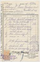 1943 Hüttl TIvadar porcelánygyáros (Aquincum) 3 számlája, rajta saját kezű aláírással