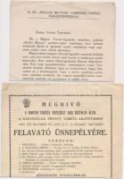 cca 1934 Turistasággal kapcsolatos kisnyomtatványok: Magyar Turista Szövetség meghívói, röplapjai,