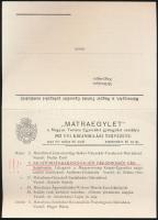 cca 1920 Turistasággal kapcsolatos kisnyomtatványok: Magyar Turista Szövetség meghívói, röplapjai,