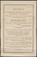 cca 1920 Turistasággal kapcsolatos kisnyomtatványok: Magyar Turista Szövetség meghívói, röplapjai,