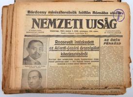 cca 1941-44 A háborús évek krónikája. Nemzeti Újság  kb 100 db száma benne a háborús évek krónikájával.