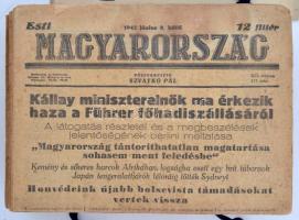 cca 1942-44 A háborús évek krónikája. A Magyarország c. újság kb 100 db száma benne a háborús évek k...