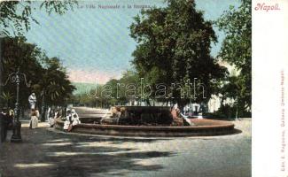 Naples, Napoli; La Villa Nazionale, fontana / villa, fountain