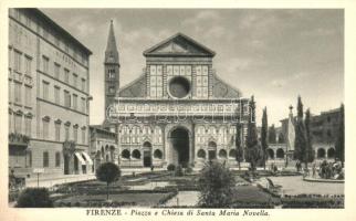 Firenze, Florence; Piazza e Chiesa di Santa Maria Novella / square and church