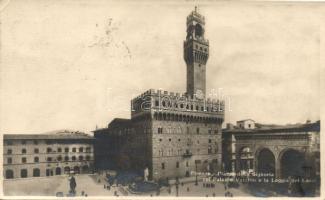 Firenze, Florence; Palazzo della Signoria, Palazzo Vecchio, Loggia dei Lanzi / palaces, square