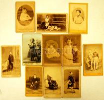 1860-1890 Régi fényképek: Gyermekképek /11db/