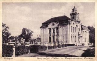 Budapest XIII. Margitsziget, Sziget Club - 4 db régi képeslap a klub épületéről, vegyes minőség