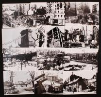 1945 Budapest romokban, dr. Kunszt János (1892 -1960) 51 db korabeli felvételéről készült modern nag...