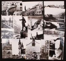 1945 Budapest romokban, dr. Kunszt János (1892 -1960) 51 db korabeli felvételéről készült modern nag...