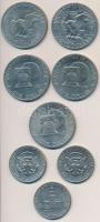 Amerikai Egyesült Államok 1971-1983. 1/2$ "Kennedy"  (3xklf) + 1$ "Eisenhower" (...