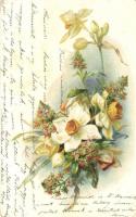 1899 Flowers, litho (EB)