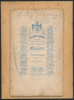 cca 1896 Parragh (?) díszmagyarban, Zelesny Károly pécsi műtermében, 18x12 cm, karton 24x18 cm