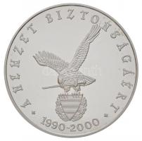 2000. "A Nemzet Biztonságáért / Mátyás király" Ag emlékérem dísztokban (31.32g/0.999/42.5m...