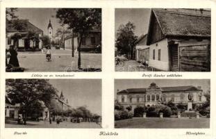 Kiskőrös, Petőfi Sándor szülőháza, Községháza, Piac tér, Evangélikus templom (EK)