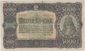 1923. 5000K nyomdahely nélkül, "T.W." jelöléssel T:III-