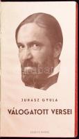 Juhász Gyula válogatott versei. Válogatta: Ertsey Péter. Szeged, 1947, Szukits. 192 p. Korabeli egészvászon-kötésben, a kiadói portréval illusztrált papírboríték beragasztva.