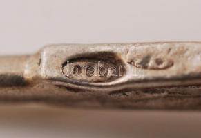 Ezüst nagybőgő dísz, Ag, nettó:6,1gr., jelzett, 4,8cm / Silver ornaments bass, Ag, net: 6,1gr, marke...