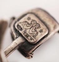 Ezüst  miniatűr körhinta dísz,  Ag, nettó: 11,4gr., jelzett , d:4,2cm/Silver miniature carousel orna...