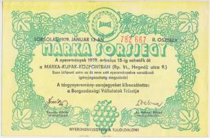 1979. "Márka Sorsjegy" II. osztályú sorsjegy T:II