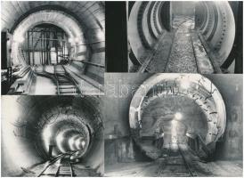 cca 1962-1970 Budapest, metró alagutak, némelyik datált vagy feliratozott, 13 db vintage fénykép, 13...