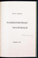 Bálint Sándor: Irodalomtörténeti tanulmányok
Szeged, 1935, Árpád ny. 40 p. Aláírt példány! Korabeli...