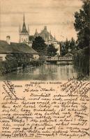 Kassa, Kosice; Jakab-palota, Hernád folyó, híd, kiadja László Béla / palace, river, bridge (EK)