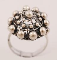 Régi ezüst gyűrű, Ag, nettó: 5,5gr., jelzett, méret:54/ Silver ring, Ag, net:, 5,5gr, marked size: 54