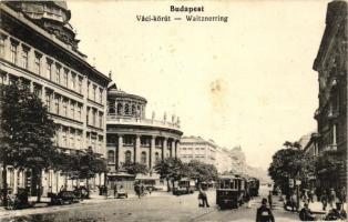 Budapest V. Váci körút, villamos, kiadja Schwarz J. (EK)
