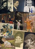 kb 120 db főleg régi motívumlap, művész, művészet, katonai témák, híres személyek stb.