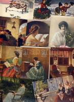 kb 120 db főleg régi motívumlap, művész, művészet, katonai témák, híres személyek stb