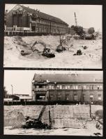 1986 Budapest, Gyöngyösi úti metró építkezés, 13 db datált, vintage fotó, 9x14 cm