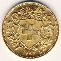 Svájc 1927B  20Fr Au 6,452g T:2