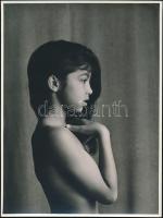 cca 1990 Csoszó Gabriella feliratozott vintage fotóművészeti alkotása, 24x18 cm