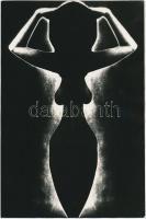 cca 1970 Czakó László: Venus, pecséttel jelzett vintage fotóművészeti alkotás, 24x16 cm