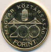 1992. 200Ft Ag "MNB" aranyozott T:PP ujjlenyomat