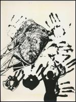 cca 1975 Gervai Tamás: Mohácsi impressziók, aláírt vintage fotóművészeti alkotás, 24x18 cm
