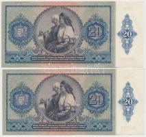 1941. 20P (5x) sorszámkövetők T:I,I-