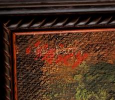 Csáky Lajos (1950-): Érzelmes dal. Olaj, farost, jelzett, keretben, 30×15 cm