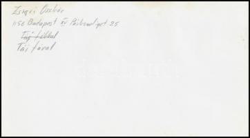 cca 1975 Zsigri Oszkár (1933-?): Táj fával, feliratozott vintage fotóművészeti alkotás, 13x24 cm